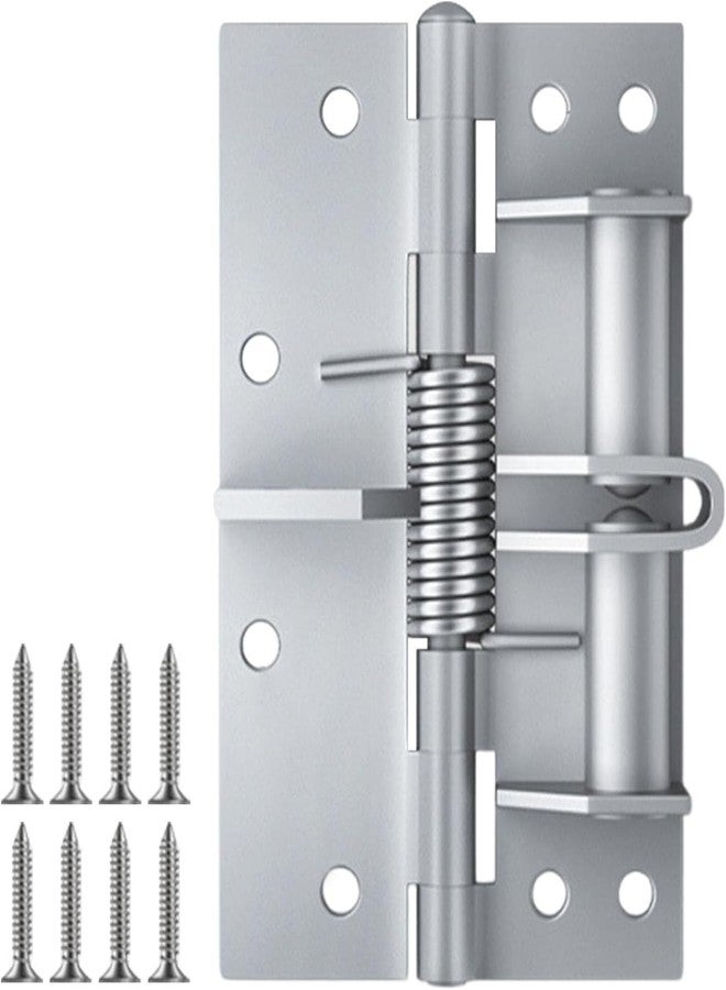 KRYLAR - Self Closing Door Hinges, Multi-Functional Hinges Automatic Door Closer, Adjustable Tension, Stainless Steel, Unfinished, Multicolor - Image 1